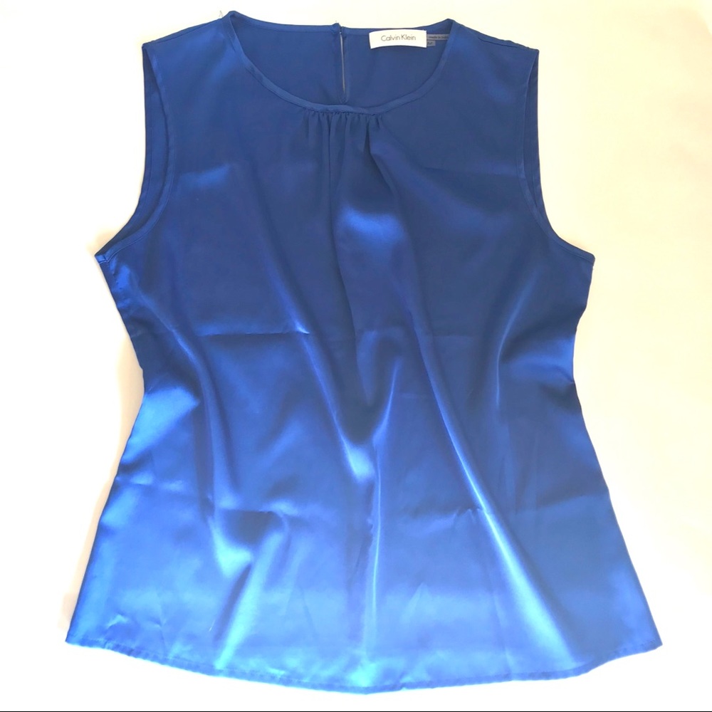 Calvin Klein blue silky cami, medium